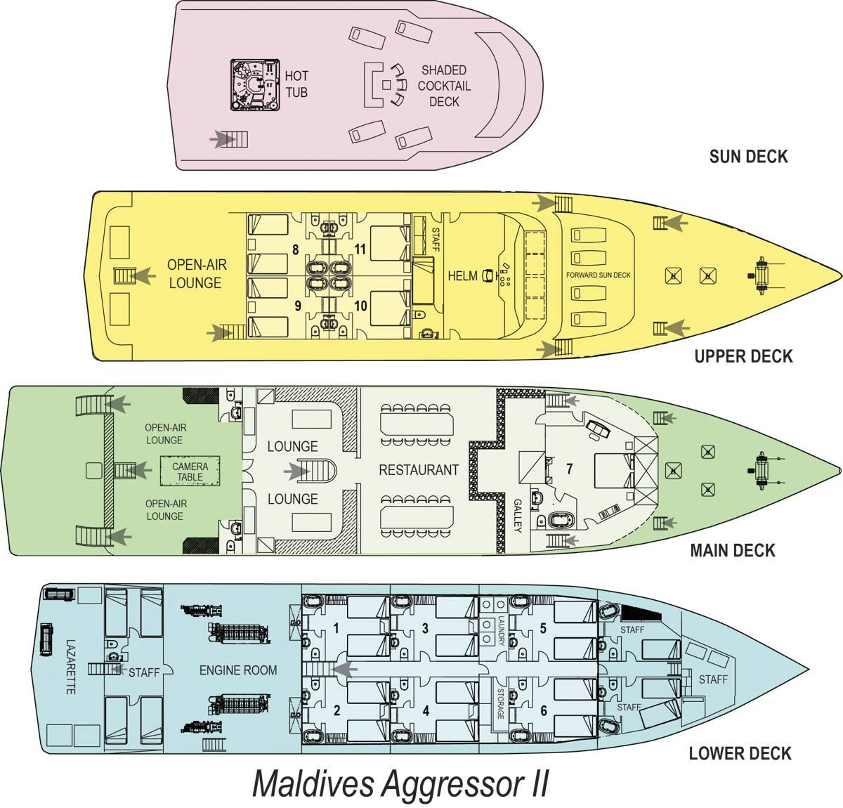 Deckplan Maldives Aggressor II