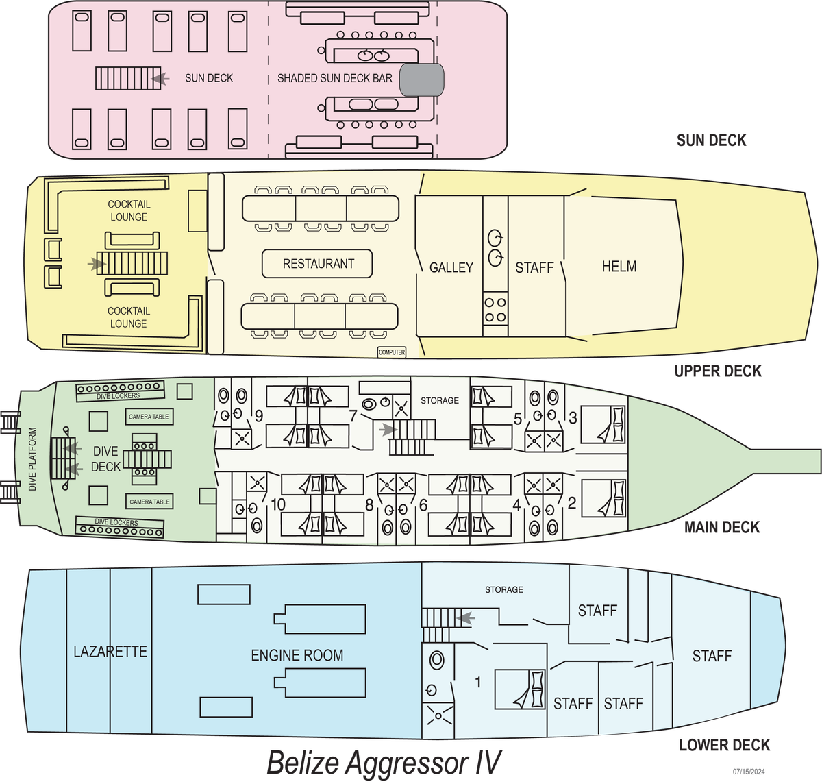 Deckplan Belize Aggressor IV